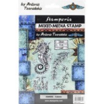 Sellos de caucho Mixed Media Seas The Day. Caballito. Stamperia. 6 Piezas - Antonis Tzanidakis