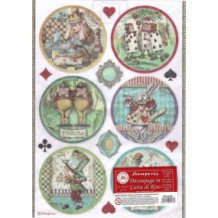 Papel de arroz A4 - Alice circulos