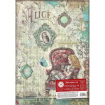 Papel de arroz A4 - Alice Looking-Glass casa