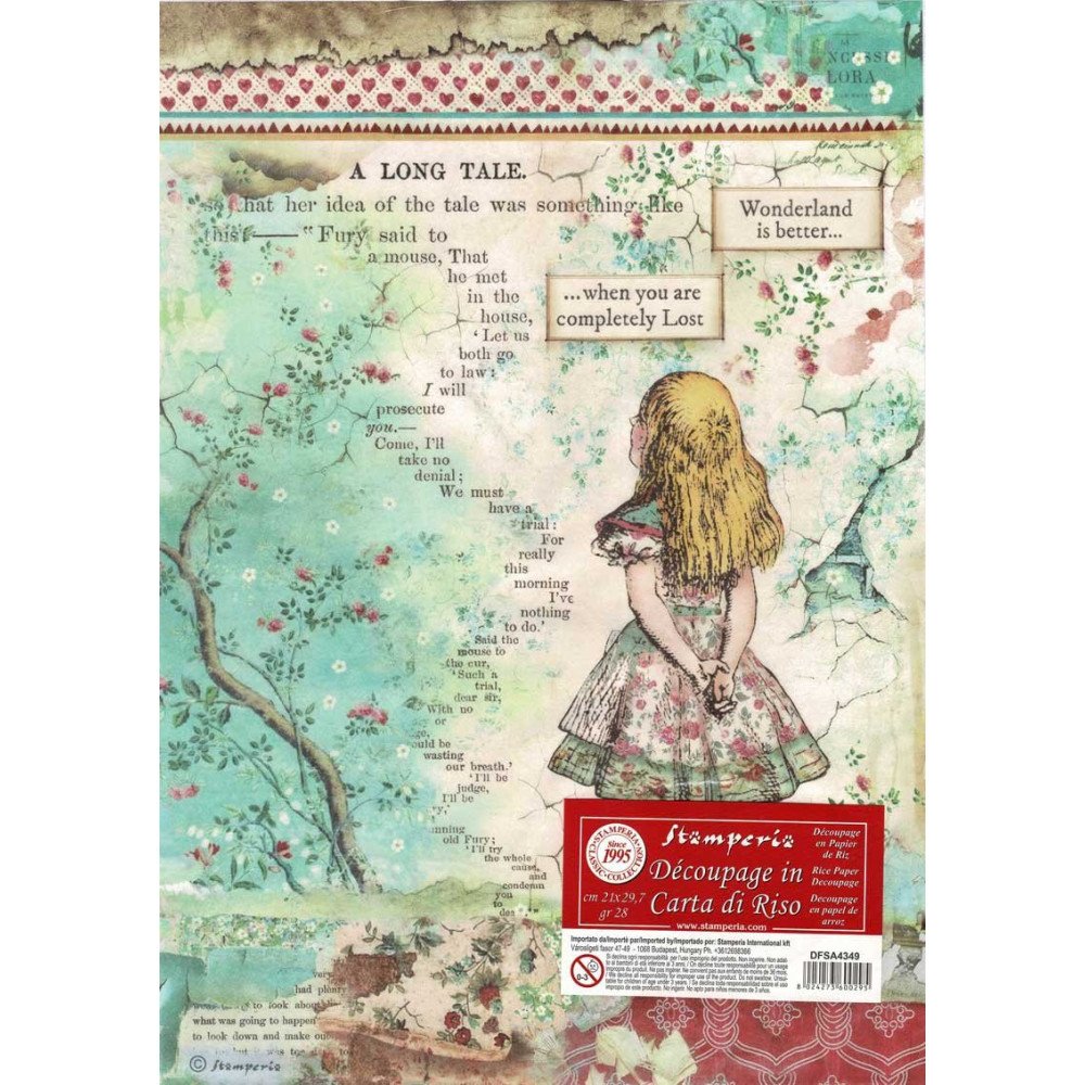 Papel de arroz A4 - Alice in Wonderland