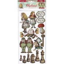 Alice Through the Looking Glass - Chipboard 15 x 30 cm