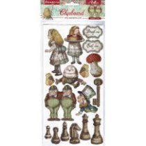 Alice Through the Looking Glass - Chipboard 15 x 30 cm