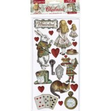 Alice in Wonderland - Chipboard 15 x 30 cm