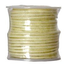 Bobina de Cordon de Algodon Encerado 2mm x 10m - Crema
