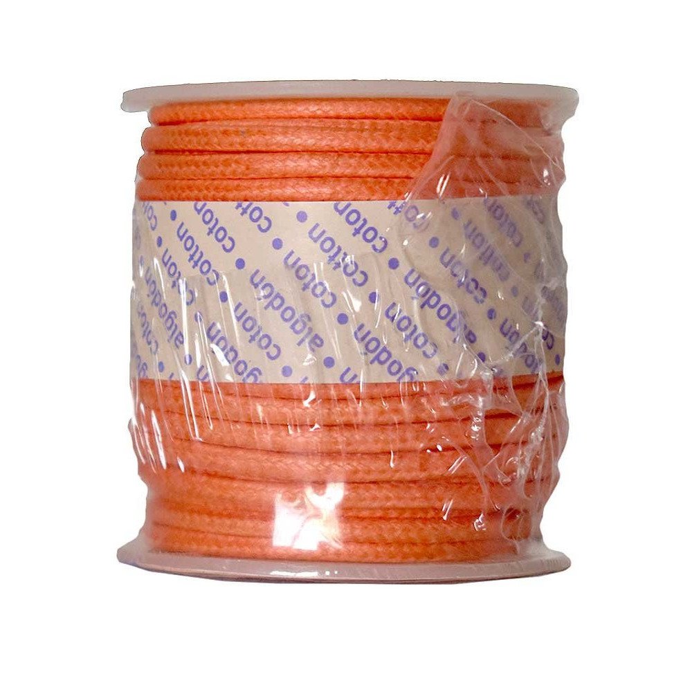 Bobina de Cordon de Algodon Encerado 2mm x 10m - Naranja