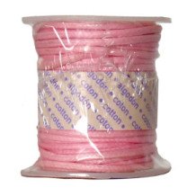 Bobina de Cordon de Algodon Encerado 2mm x 10m - Rosa