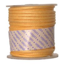 Bobina de Cordon de Algodon Encerado 2mm x 10m - Amarillo