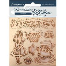 Decorative chips 14x14 cm - Alice La hora del te