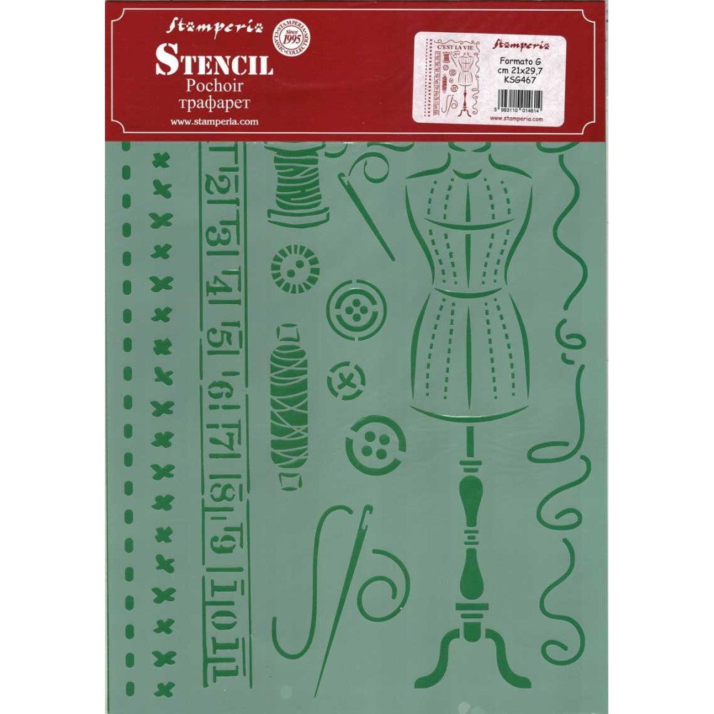 Stencil G - Romantic Threads couture