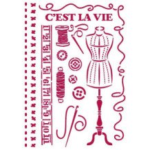 Stencil G - Romantic Threads couture