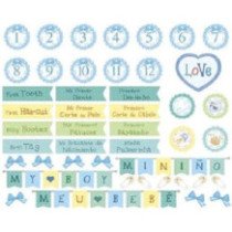 Colección de papeles decorados Baby Boy. 30,5 x 30,5 cm