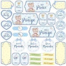 Colección de papeles decorados Baby Boy. 30,5 x 30,5 cm