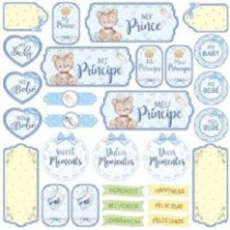 Colección de papeles decorados Baby Boy. 30,5 x 30,5 cm