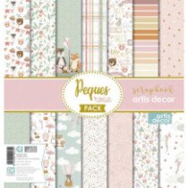 Colección Peques Rose. Papel Scrap 12 X 12. Artis Decor