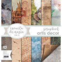 Colección Escuela de Magia II. Papel Scrap 12 X 12. Artis Decor