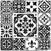 Stencil mix media cm. 18 x 18 - Azulejos baldosa