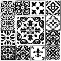 Stencil mix media cm. 18 x 18 - Azulejos baldosa