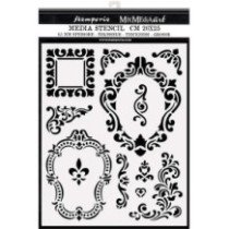 Stencil mix media cm. 20 x 25 - Alice Marcos