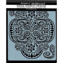 Stencil mix media cm. 20 x 25 - Atelier Encaje