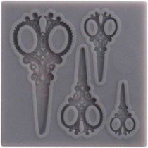 Molde Silicona 7,7 x 7,7cm. Tijeras - Artis Decor