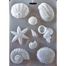 Molde flexible tamaño A4 - Conchas