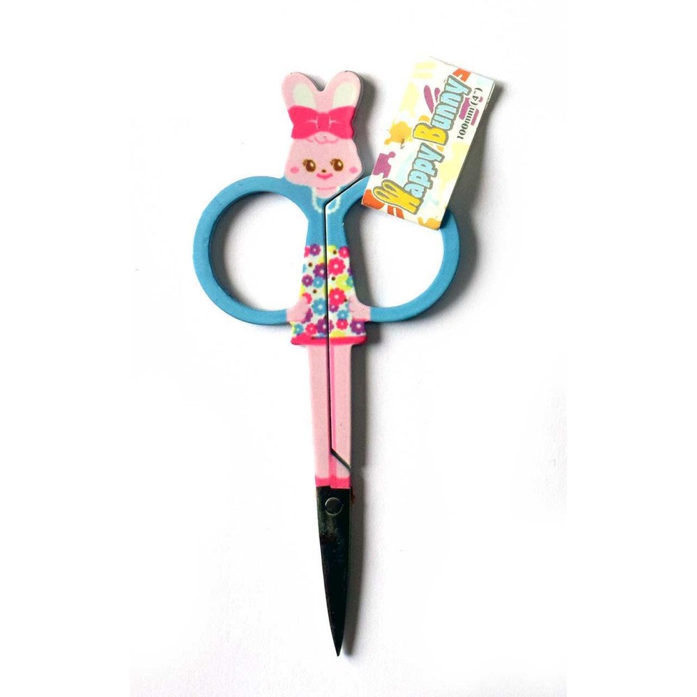 Tijera Happy Bunny Rosa y Celeste