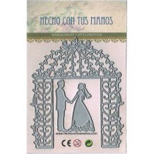 Troquel metálico decorativo para scrapbooking. Marquesina Boda