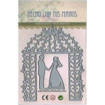 Troquel metálico decorativo para scrapbooking. Marquesina Boda