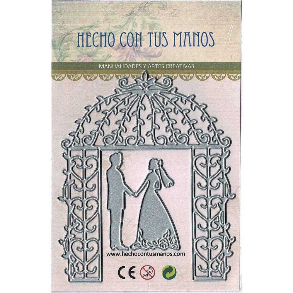 Troquel metálico decorativo para scrapbooking. Marquesina Boda