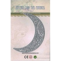 Troquel metálico decorativo para scrapbooking. Luna