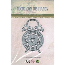 Troquel metálico decorativo para scrapbooking. Reloj