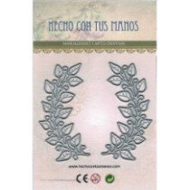 Troquel metálico decorativo para scrapbooking. Hojas