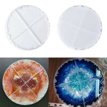 Moldes de Silicona para Posavasos con Forma de Geoda y Ágata. 3 Modelos