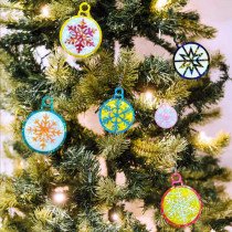 Molde de silicona de resina epoxi efecto holográfico para bolas de Navidad, Copos de nieve. 4 Modelos