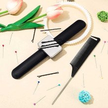 Alfiletero magnético de muñeca para costura. Negro