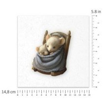 Set de 6 Hojas Mini. Papel de Arroz. ilustraciones en acuarela, ratones, estilo vintage, personajes de cuentos de hadas. 14,8 x