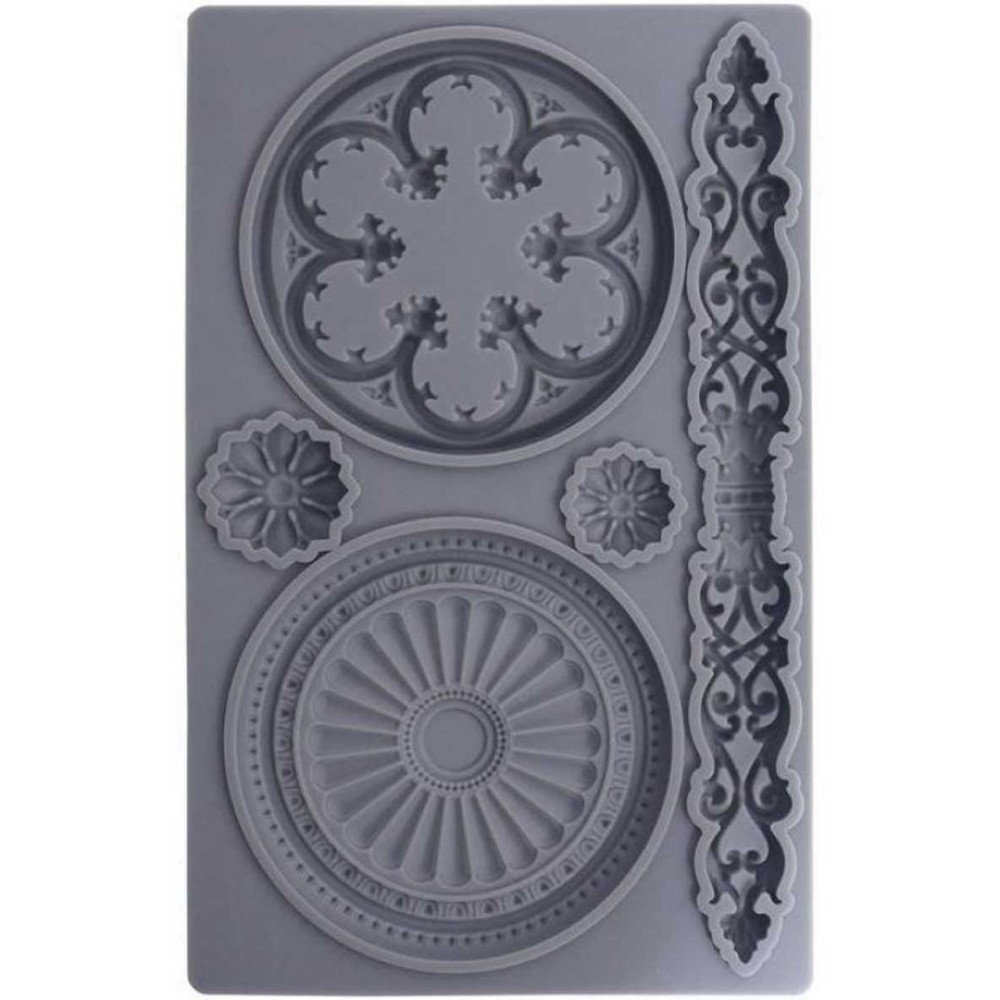 Molde Silicona 20,2 x 12,6 cm. Gris - Artis Decor. Rosetones