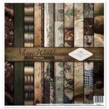 Set de papel para scrapbooking. Colección Mouse World - Textures. 31 x 32cm.