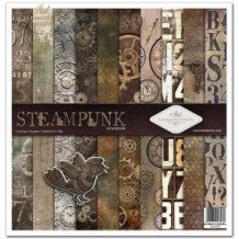Set de papel para scrapbooking. Colección Steampunk - 31 x 32 cm