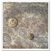 Set de papel para scrapbooking. Colección Steampunk - 31 x 32 cm