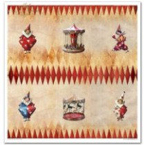 Set de papeles para Scrapbooking. Colección Carnaval - Pierrot Enamorado - 31 x 32 cm