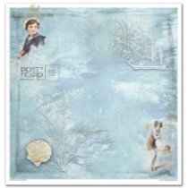 Set de papeles para scrapbooking. Colección Una Aventura a Vela - 31 x 32 cm.