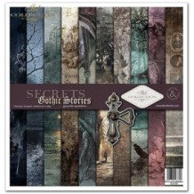 Set de papeles para scrapbooking. Colección Gothic Stories. 31 x 32cm.