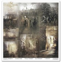 Set de papeles para scrapbooking. Colección Gothic Stories. 31 x 32cm.