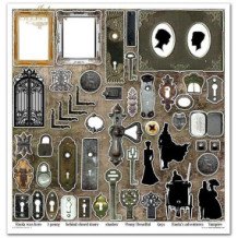 Set de papeles para scrapbooking. Colección Gothic Stories. 31 x 32cm.