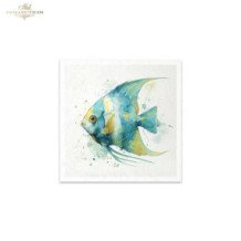 Set de 6 Hojas Mini. Papel de Arroz. ilustraciones de Peces Tropicales. 14,8 x 14,8cm.
