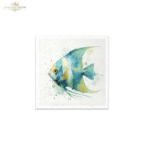Set de 6 Hojas Mini. Papel de Arroz. ilustraciones de Peces Tropicales. 14,8 x 14,8cm.