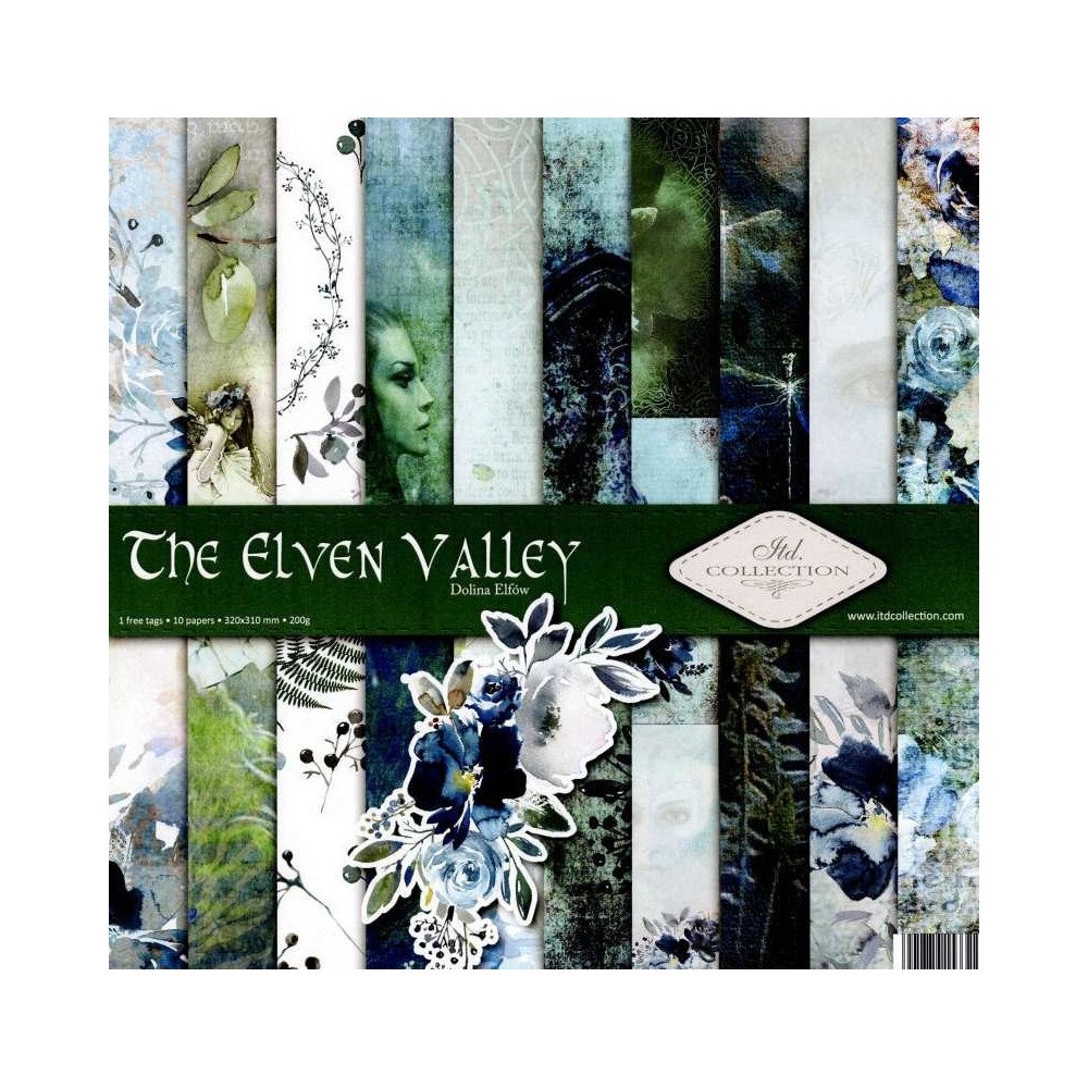Set de papel para scrapbooking. Colección The Elven Valley- 31 x 32cm.