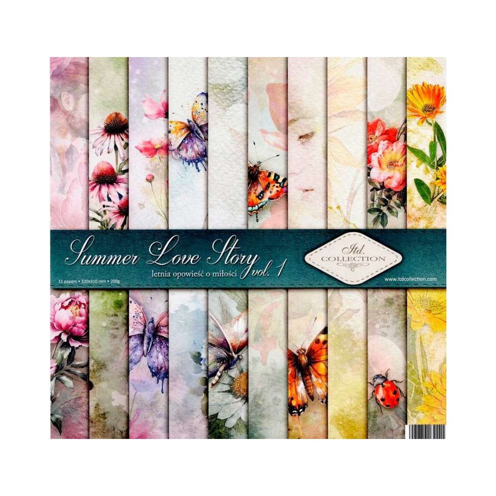 Set de papel para scrapbooking. Colección Summer Love Story. vol. 1 - 31 x 32cm.