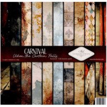 Set de papel para scrapbooking. Colección Carnival - Cuando cae el telón - Textures. 31 x 32cm.